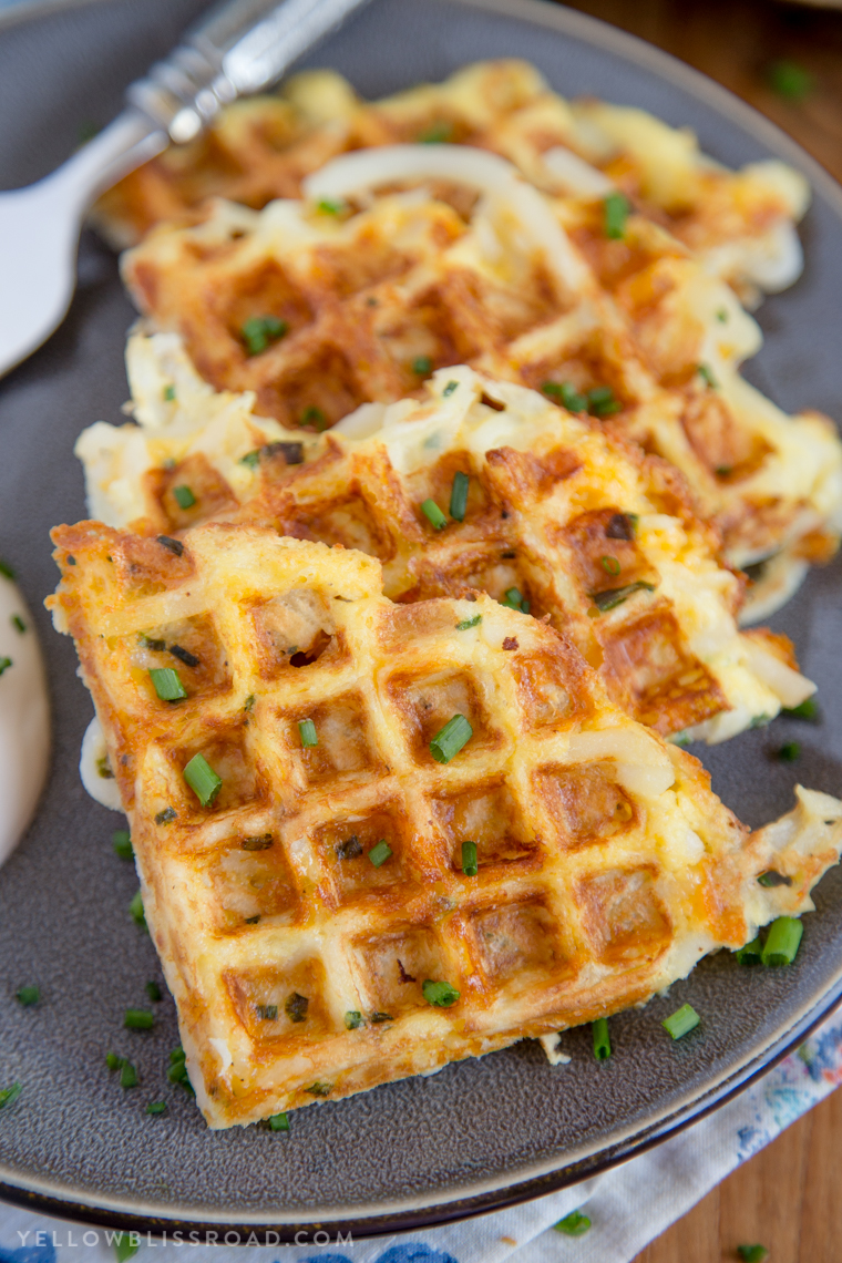 Egg and Cheese Hash Brown Waffles 