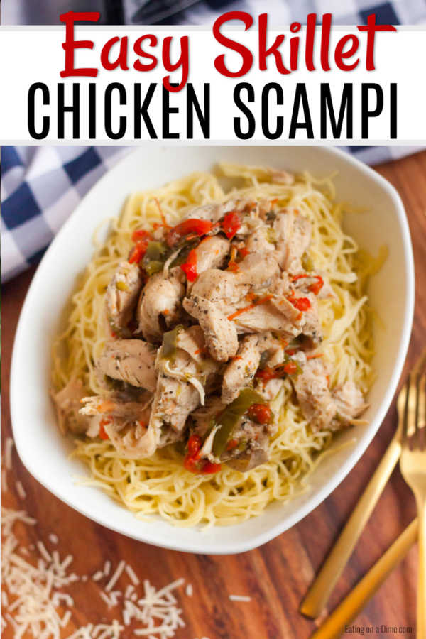 Chicken Scampi Recipe sounds fancy but it is really so simple to prepare. Skip the restaurant and make this delicious meal at home with very little work.