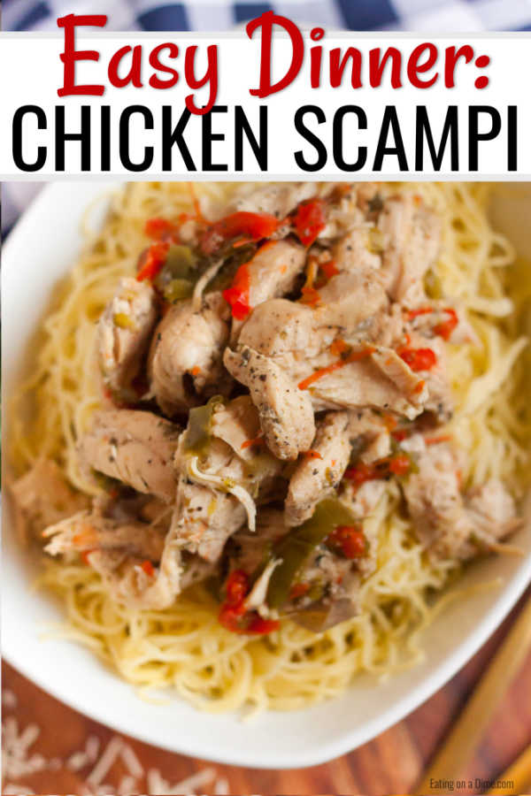 Chicken Scampi Recipe sounds fancy but it is really so simple to prepare. Skip the restaurant and make this delicious meal at home with very little work.