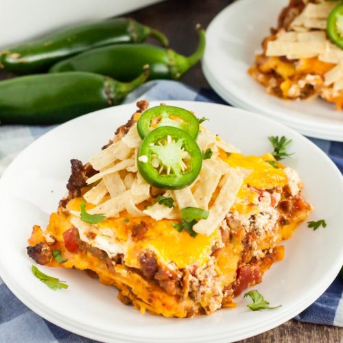 Mexican Lasagna Skillet Casserole - 31 Daily