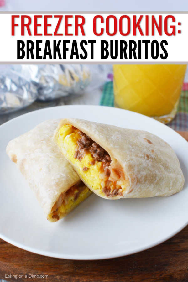 Try Freezer Breakfast Burritos Recipe for an easy meal on busy mornings that everyone will enjoy. Loaded with eggs, cheese and more for a great breakfast. 
