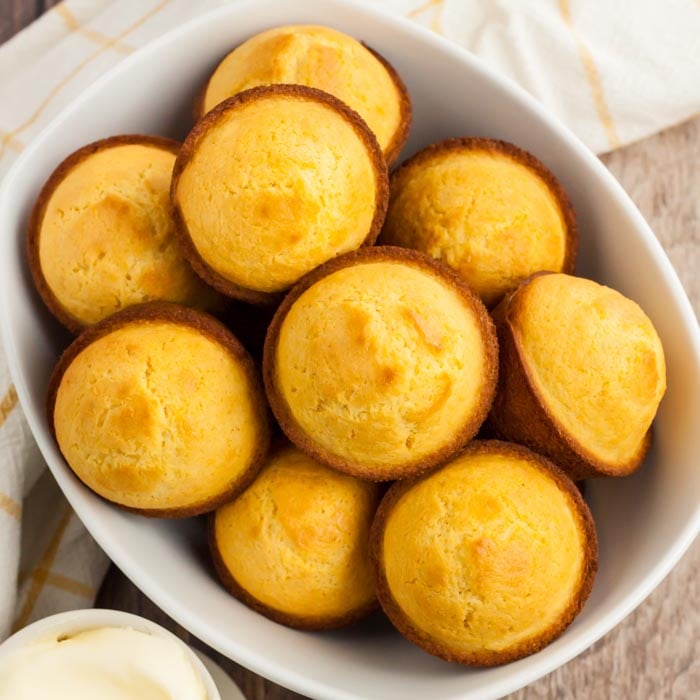 bowl of corn muffins