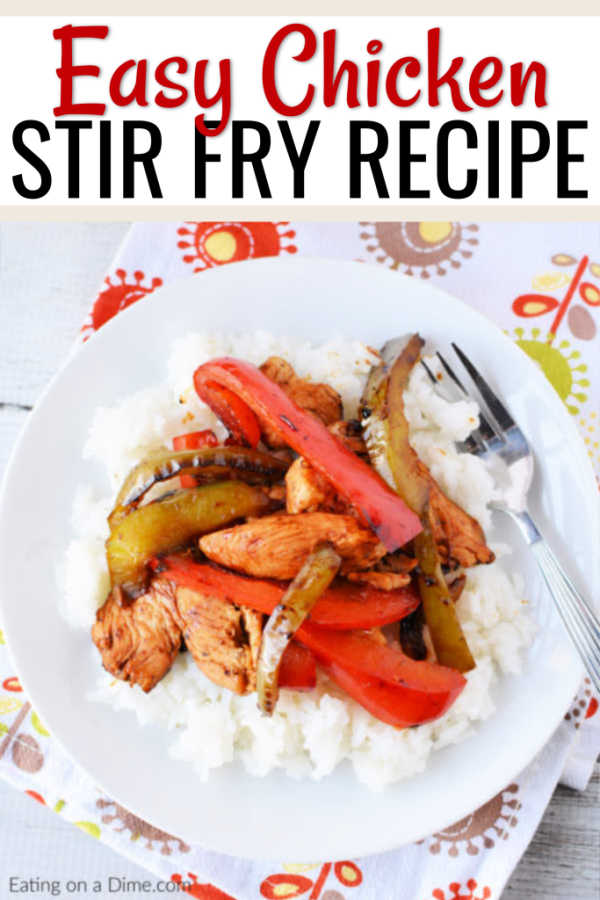 Easy Chicken Stir Fry Recipe is bursting with flavor but so simple to make. No need to grab take out when you can make this amazing dish in just minutes. 