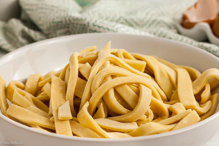Homemade Egg Noodles are easy to make and Perfect for chicken soup and more. You can have these homemade egg noodles made in minutes.
