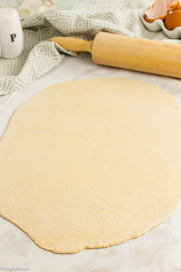 A flatten dough