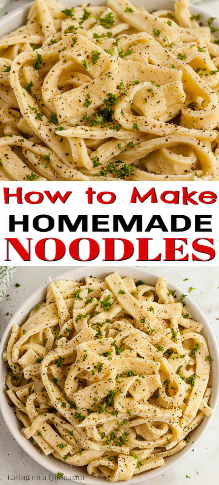 Homemade Egg Noodles are easy to make and Perfect for chicken soup and more. You can have these homemade egg noodles made in minutes.