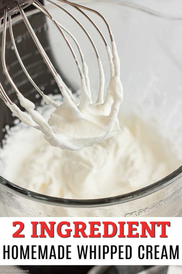 Once you learn how to make whipped cream, it is so simple and tastes much better than store bought. This whipped cream recipe is easy and tastes great!