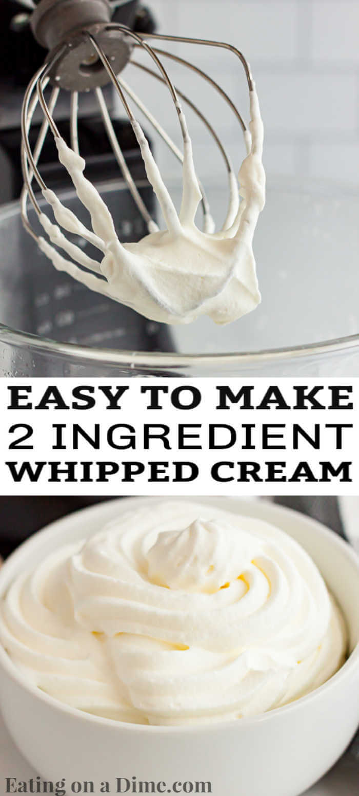 How to make Whipped Cream (& VIDEO!) - Homemade Whipped Cream