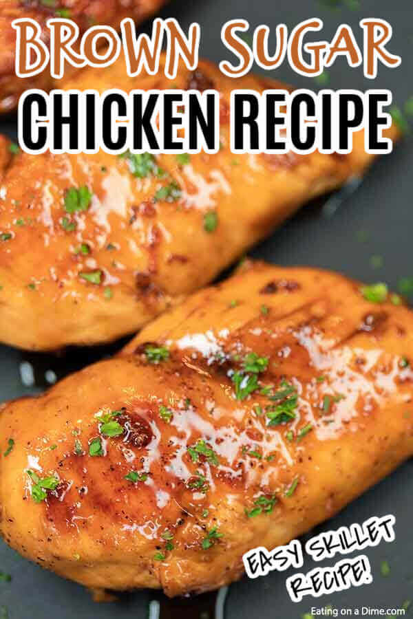 Brown sugar chicken has only 3 ingredients and turns out delicious in 20 minutes. The brown sugar sauce is tasty and perfect over rice.