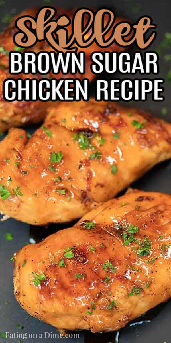 Brown sugar chicken has only 3 ingredients and turns out delicious in 20 minutes. The brown sugar sauce is tasty and perfect over rice.