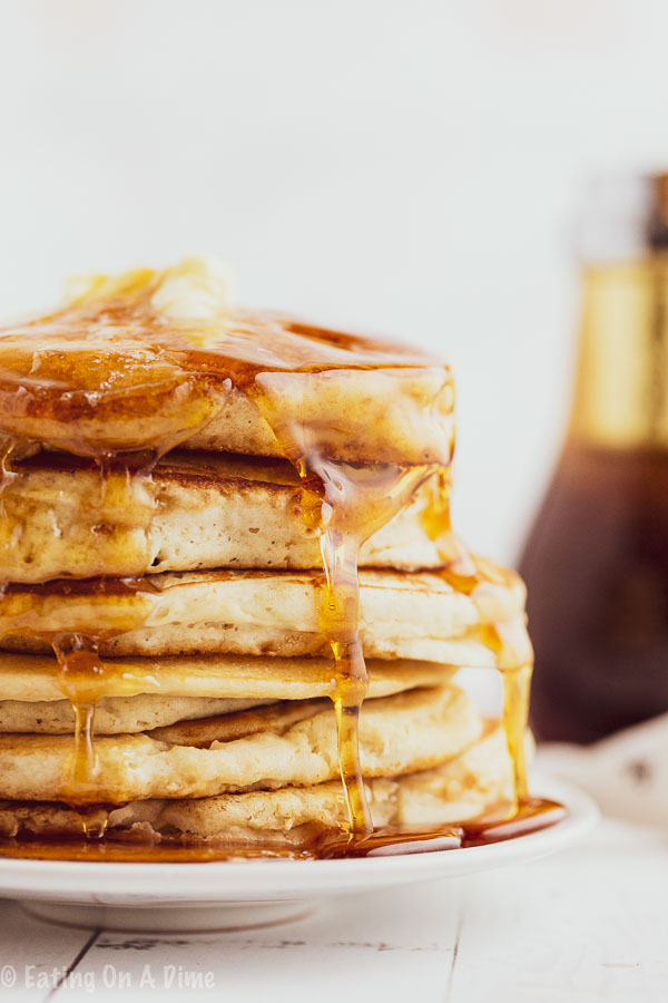 This is our favorite Homemade pancake syrup recipe and takes just minute to make. This is the best pancake syrup recipe and so delicious. 