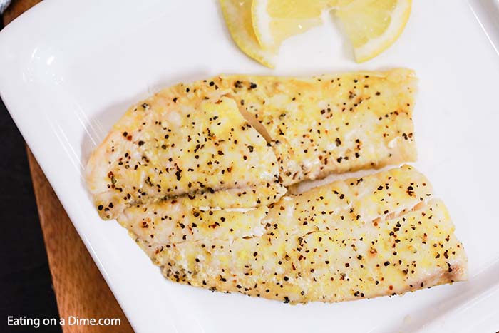 This Lemon Pepper Grilled Tilapia recipe tastes amazing and is so easy to make! You can have dinner ready in just 10 minutes!
