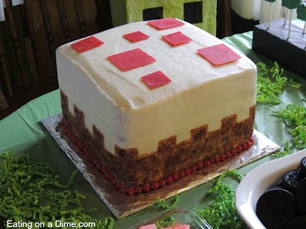 Minecraft birthday cake cake block
