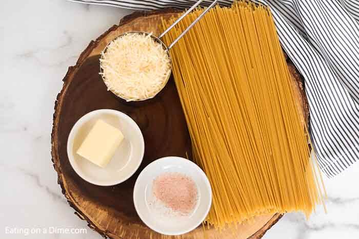 Dinner is easy with this One pot parmesan pasta recipe. Serve this as the perfect side dish or add chicken or shrimp to make it a main meal. 