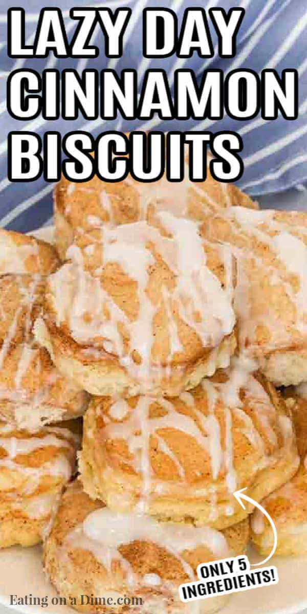 Lazy day cinnamon biscuits take only minutes to prepare and make a delicious and frugal breakfast idea. You only need 5 ingredients! 