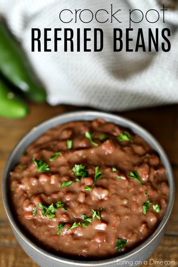 Bowl of refried beans. 