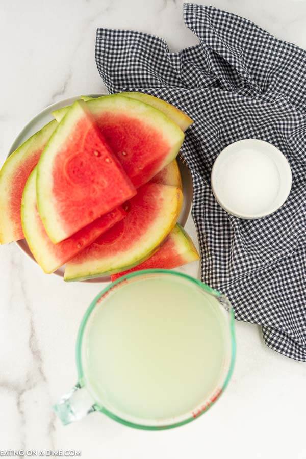 Homemade watermelon lemonade is light and refreshing making it perfect for a hot day. The entire recipe only takes 3 ingredients! Enjoy! 
