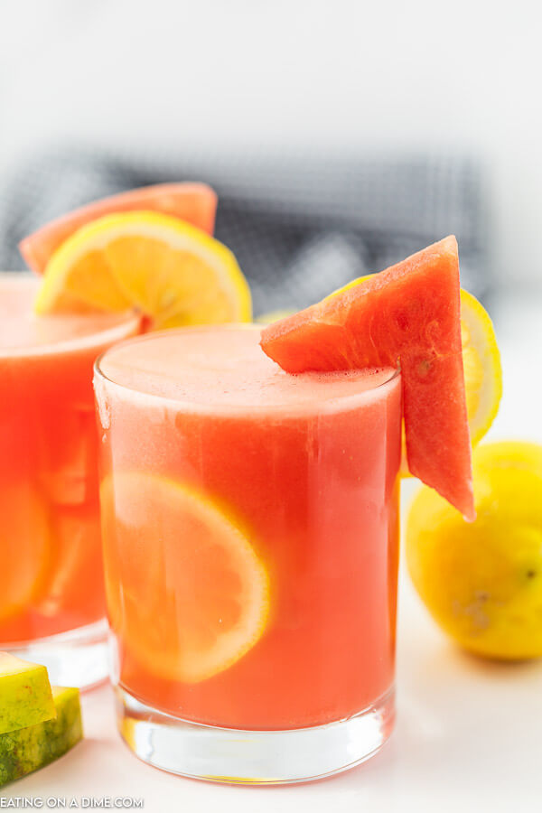 Homemade watermelon lemonade is light and refreshing making it perfect for a hot day. The entire recipe only takes 3 ingredients! Enjoy! 