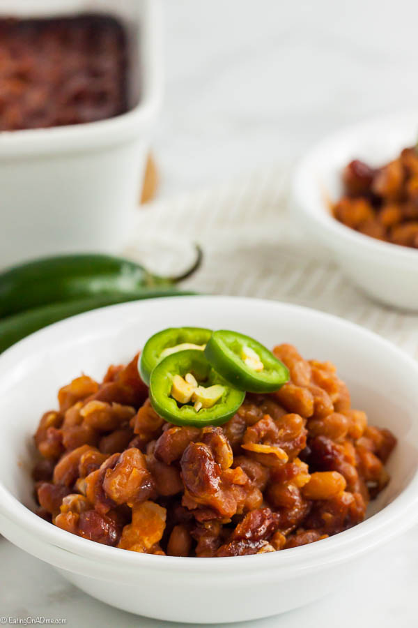 Once you try this easy baked beans recipe, you will never buy store bought again. It is so delicious and super easy to make for the perfect side dish. 
