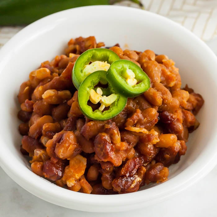 Once you try this easy baked beans recipe, you will never buy store bought again. It is so delicious and super easy to make for the perfect side dish. 