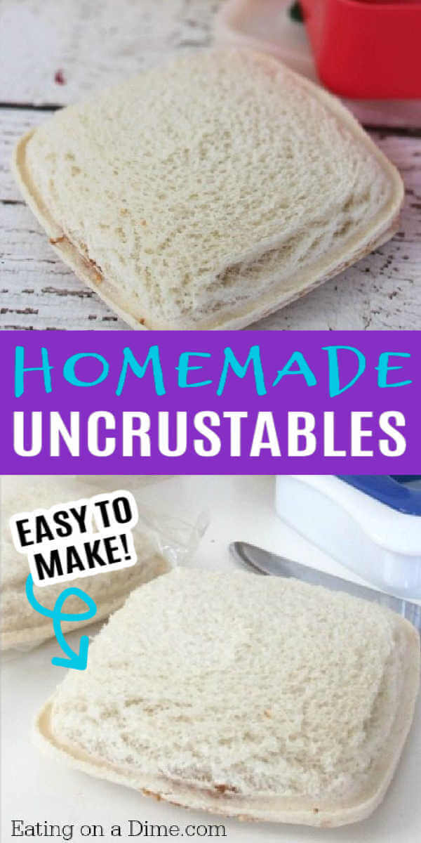 This copycat Homemade Uncrustables is very easy to make! Easy lunch ideas for kids. Save time and money when you make DIY uncrustables. This is one of my favorite freezer lunch ideas. Learn how to make your own DIY PBJ uncrustables at home. You will love this easy home made DIY recipe. DIY how to make uncrustables is one of my favorite lunch ideas! #eatingonadime #lunchrecipes #DIY #uncrustables 