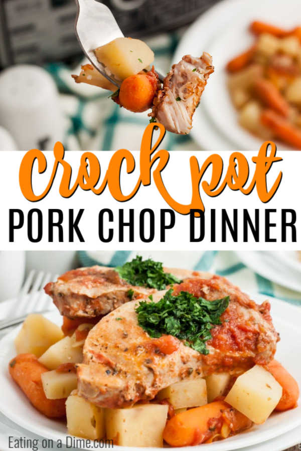 Crock Pot Pork Chops and Potatoes - easy crock pot pork chops