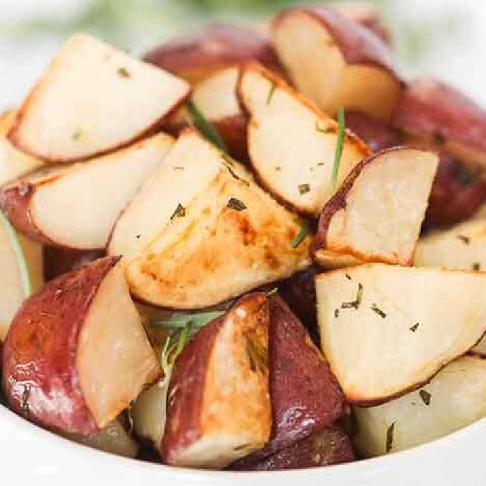 This easy Rosemary roasted potatoes recipe can be made on the grill or roasted in the oven. Either way you are going to love this side dish. 