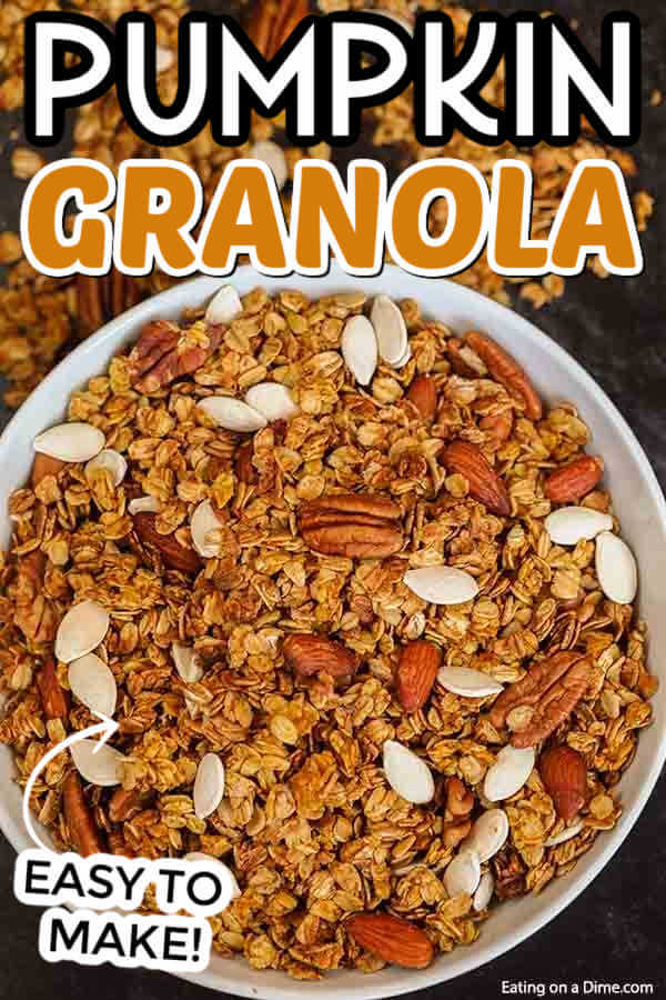 With very few ingredients, you can make this pumpkin granola recipe with items you probably already have in the pantry. Try pumpkin granola!