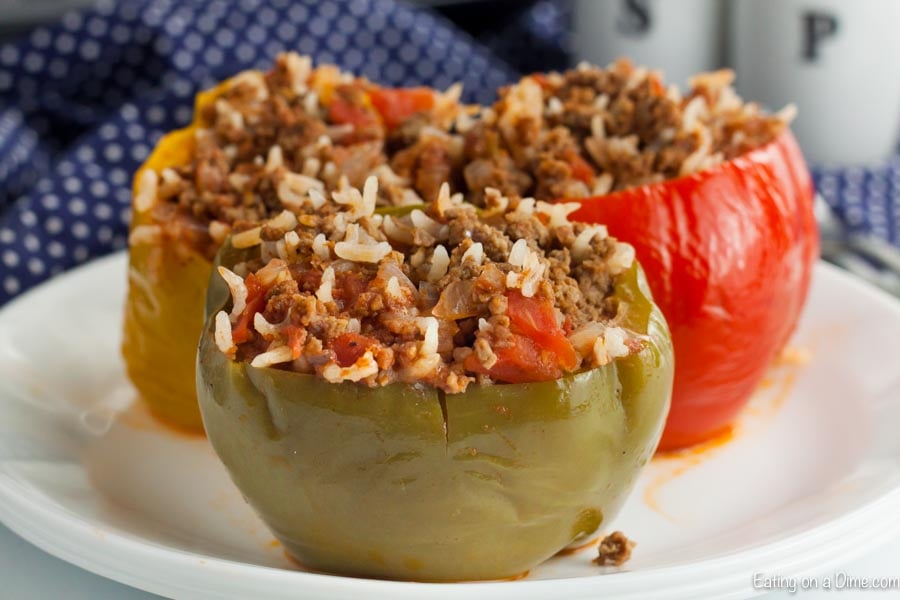 Stuffed Peppers on a plate