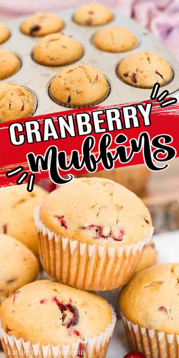 Everyone will love these tasty cranberry muffins and they are so easy to make. We love them for breakfast and they also make a great snack.