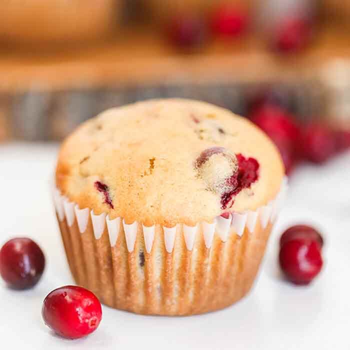 Everyone will love these tasty cranberry muffins and they are so easy to make. We love them for breakfast and they also make a great snack.
