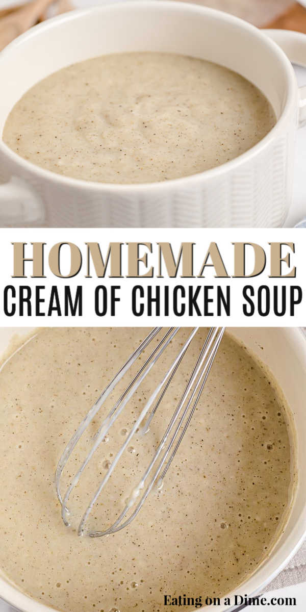 Try this easy homemade cream of chicken soup recipe next time you need a can for your favorite recipe. It is cheaper and much healthier to make at home.