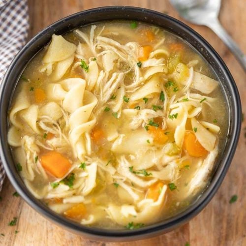 Panera bread chicken noodle soup - easy copycat panera soup recipe