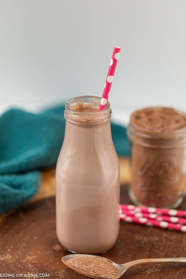 This recipe for Chocolate Milk for One makes one cup of amazing