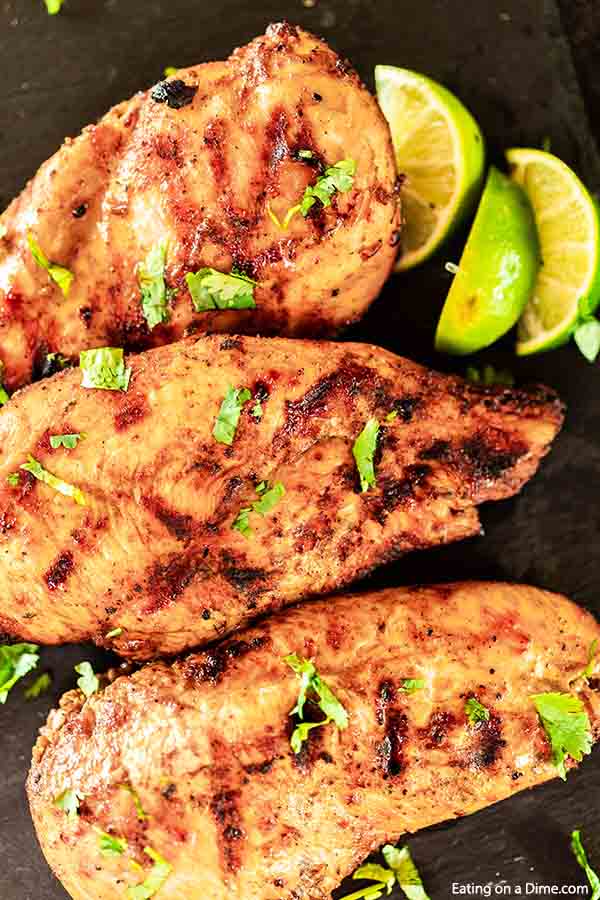 This easy Chicken Taco Marinade is perfect for the grill, crockpot, or the oven. Your family will be asking for grilled Mexican chicken over and over again!