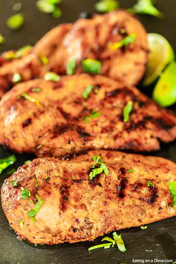This easy Chicken Taco Marinade is perfect for the grill, crockpot, or the oven. Your family will be asking for grilled Mexican chicken over and over again!