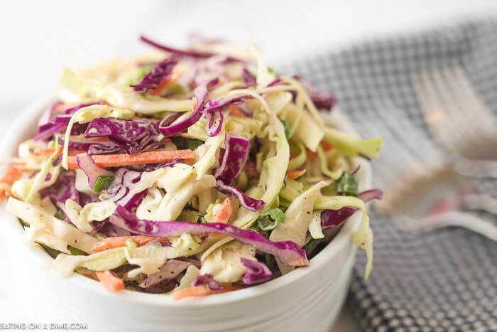 This is the best coleslaw recipe and ready in just 15 minutes. You only need a few ingredients to make this easy side dish.