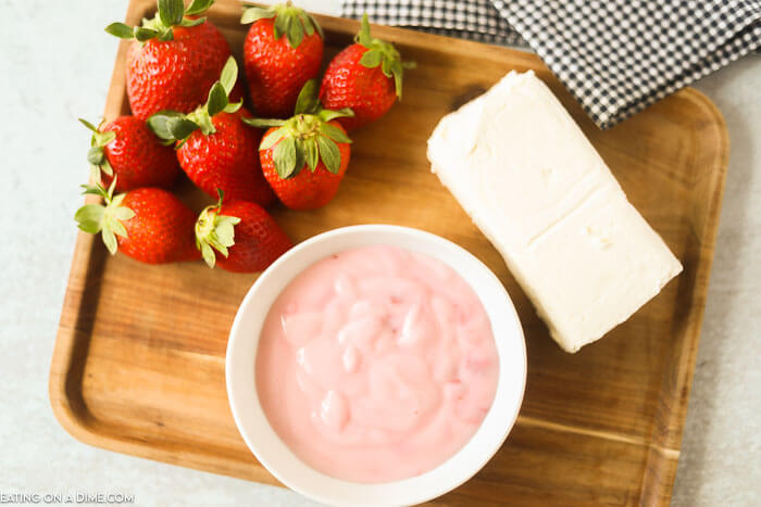 Ingredients for Strawberry Fruit Dip