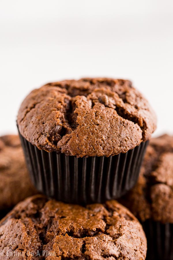 Make Double Chocolate Chip Muffins for the perfect excuse to enjoy chocolate for breakfast. Each bite is so decadent and amazing. 