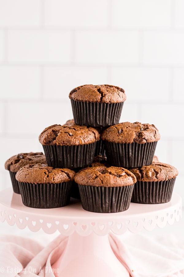 Make Double Chocolate Chip Muffins for the perfect excuse to enjoy chocolate for breakfast. Each bite is so decadent and amazing. 