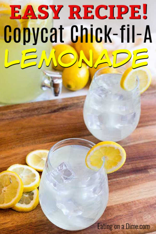 Copy Cat Chick-fil-a Lemonade recipe is so refreshing and incredibly simple to make. Enjoy your favorite lemonade at home for a fraction of the price!