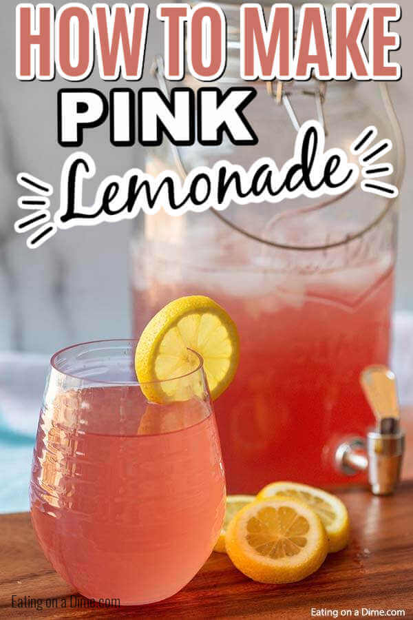 This delicious pink lemonade recipe is super easy and so refreshing. Make this in minutes for the perfect drink. 