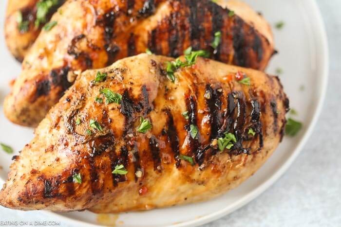 Anytime we need a quick meal, I make Italian chicken marinade. The chicken is so tender. Grill or bake this and dinner is ready in minutes! 