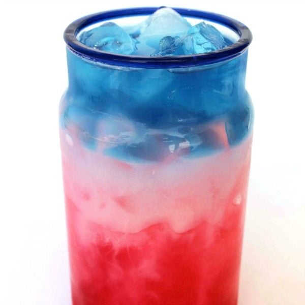 Red white and blue drink