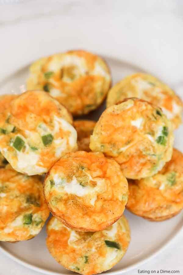 Jazz up breakfast with easy Scrambled egg muffins that are perfect for on the go. You can make these ahead and they are freezer friendly!