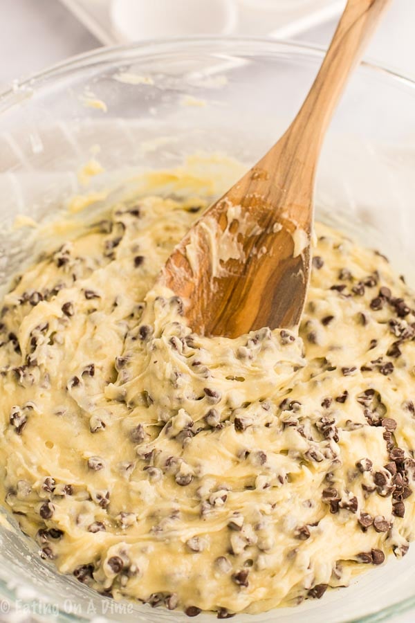 Enjoy a decadent and easy treat for breakfast when you make this Chocolate chip muffin recipe. Throw this together in minutes for tasty muffins.