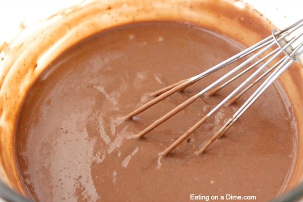 making chocolate pudding