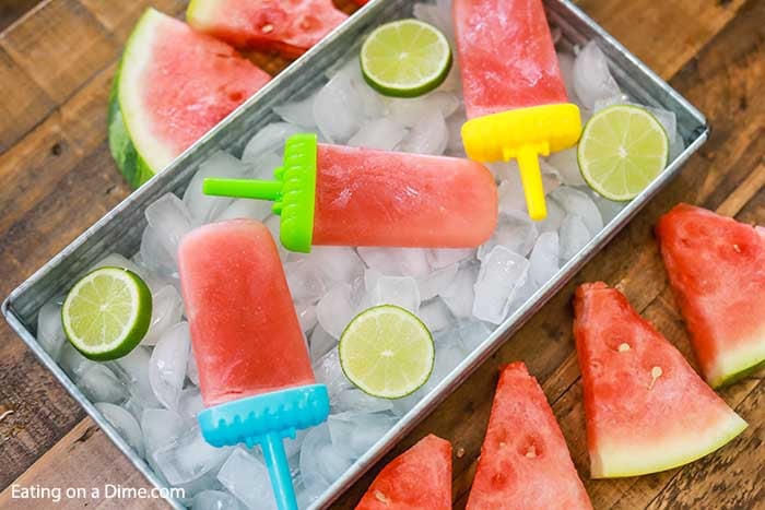 Homemade Watermelon Popsicles are so easy to make and you only need 3 ingredients! This is such an easy treat to make this Summer and so refreshing.
