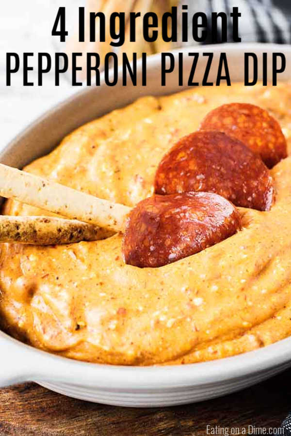 Pepperoni Pizza Dip will be an instant hit! Don't wait for your next party to enjoy this creamy pizza dip! It is the perfect low-carb version of pizza!