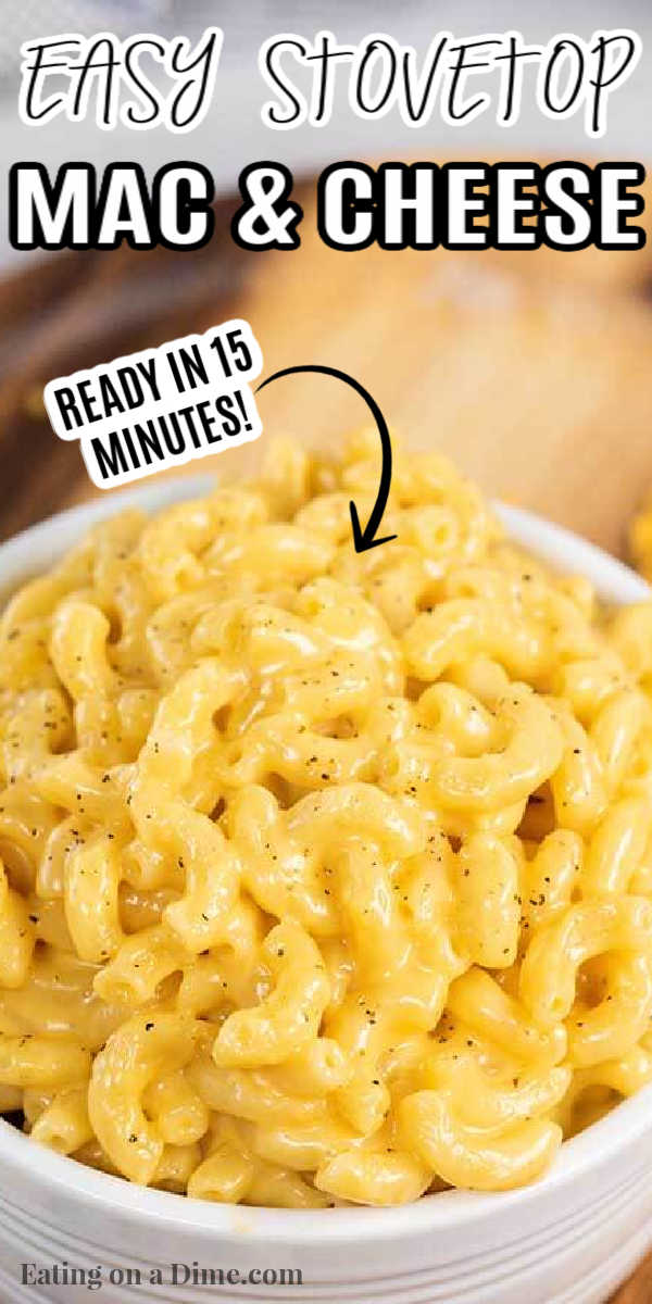 You can make this easy homemade macaroni and cheese recipe in just 15 minutes. The kids love it and it tastes amazing!